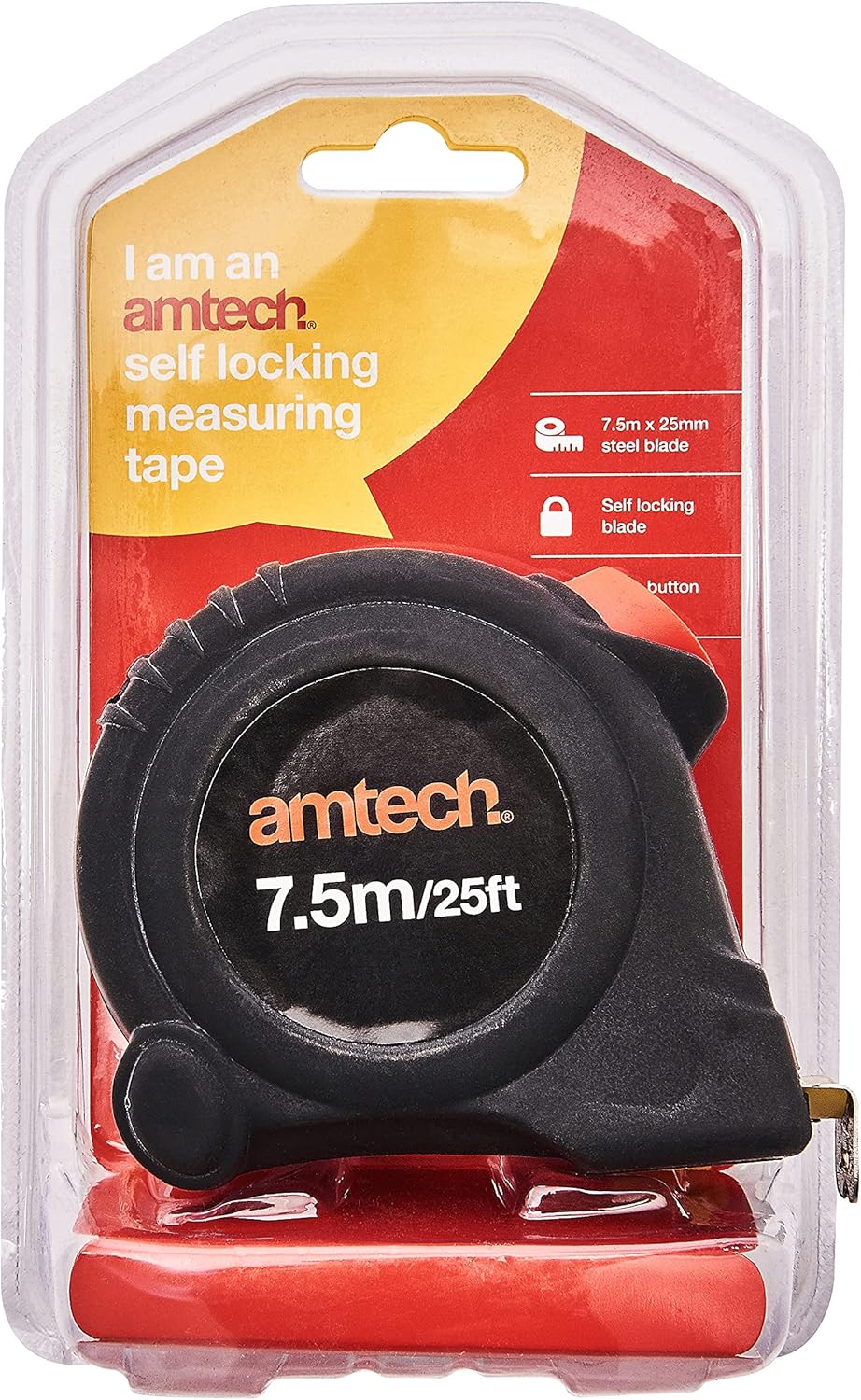 Amtech P1270 7.5m x 25mm Self-locking measuring tape