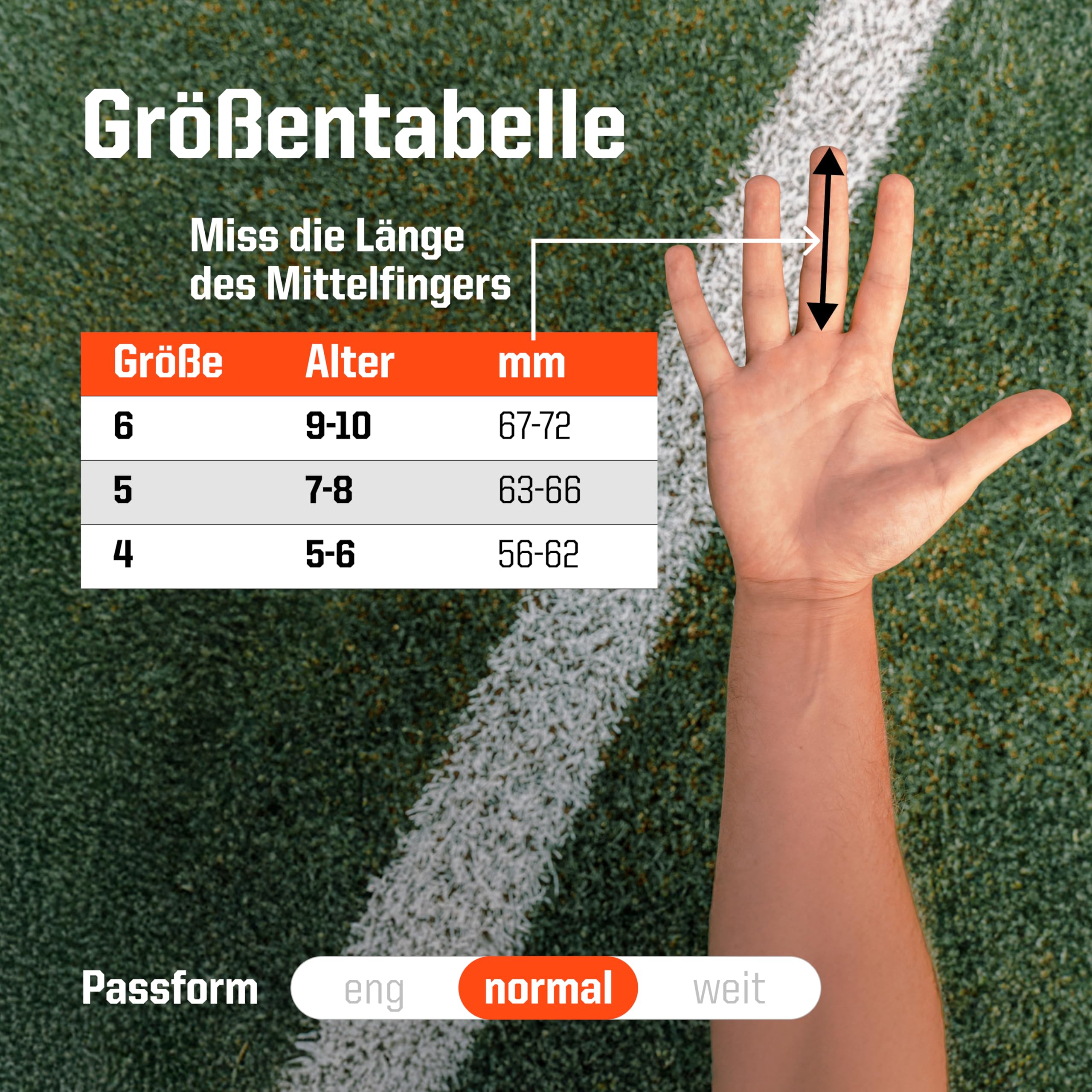 T1TAN Torwarthandschuhe Kinder CLASSIC Junior, Fingerschutz, Größe 4-6, Tormannhandschuhe Jungen, Torhüterhandschuhe Mädchen, Torwart Handschuhe Jugendlicher, Fußball Torwart 5-11+ Jahre, Atmungsaktiv