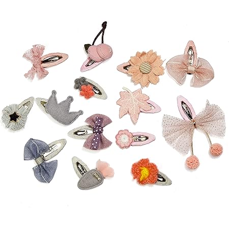Amazon Bianhuan ヘアクリップ パッチンどめ ヘアピン リボン 花 ヘアアクセサリー かみどめ クリップ 前髪クリップ 髪飾り 髪留め 女の子 おしゃれ かわいい 14点セット シンプル 無地 プレゼント ベビー マタニティ ベビー マタニティ 通販