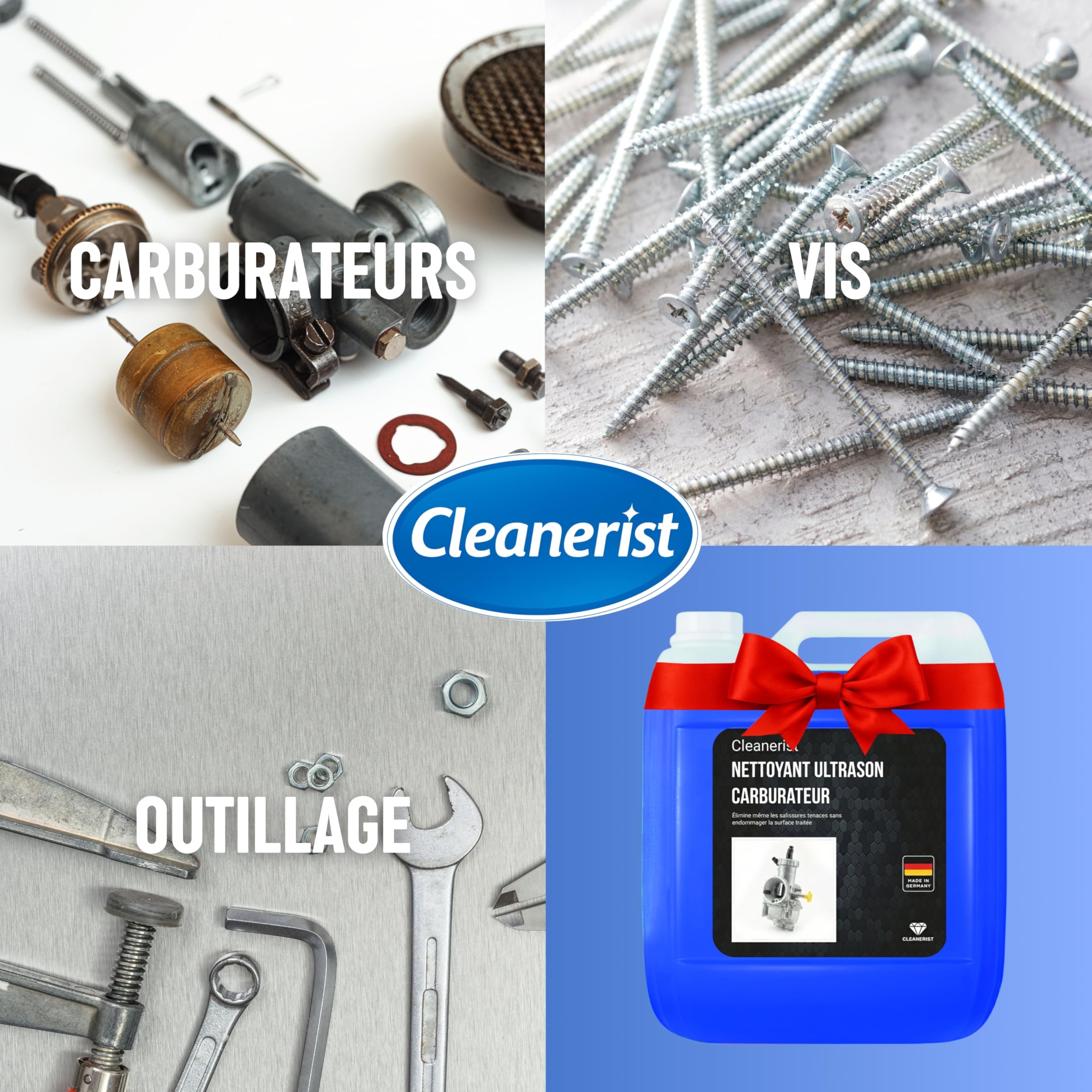 Cleanerist | 5L Nettoyant pour Carburateurs & Pièces Moteurs | Concentré pour Nettoyeur à Ultrasons | Dégraissant Puissant Atelier & Auto | Formule Biodégradable, Agrumes