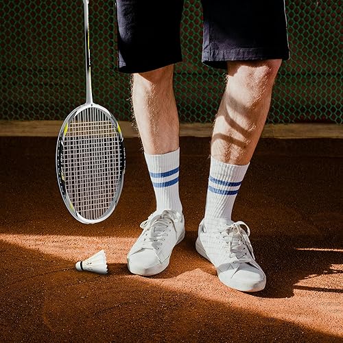 Miniatura 7 de Senston Juego de 2 raquetas de bádminton, incluye bolsa de bádminton, 2 volantes de bádminton, 2 empuñaduras de raqueta, perfectas para principiantes