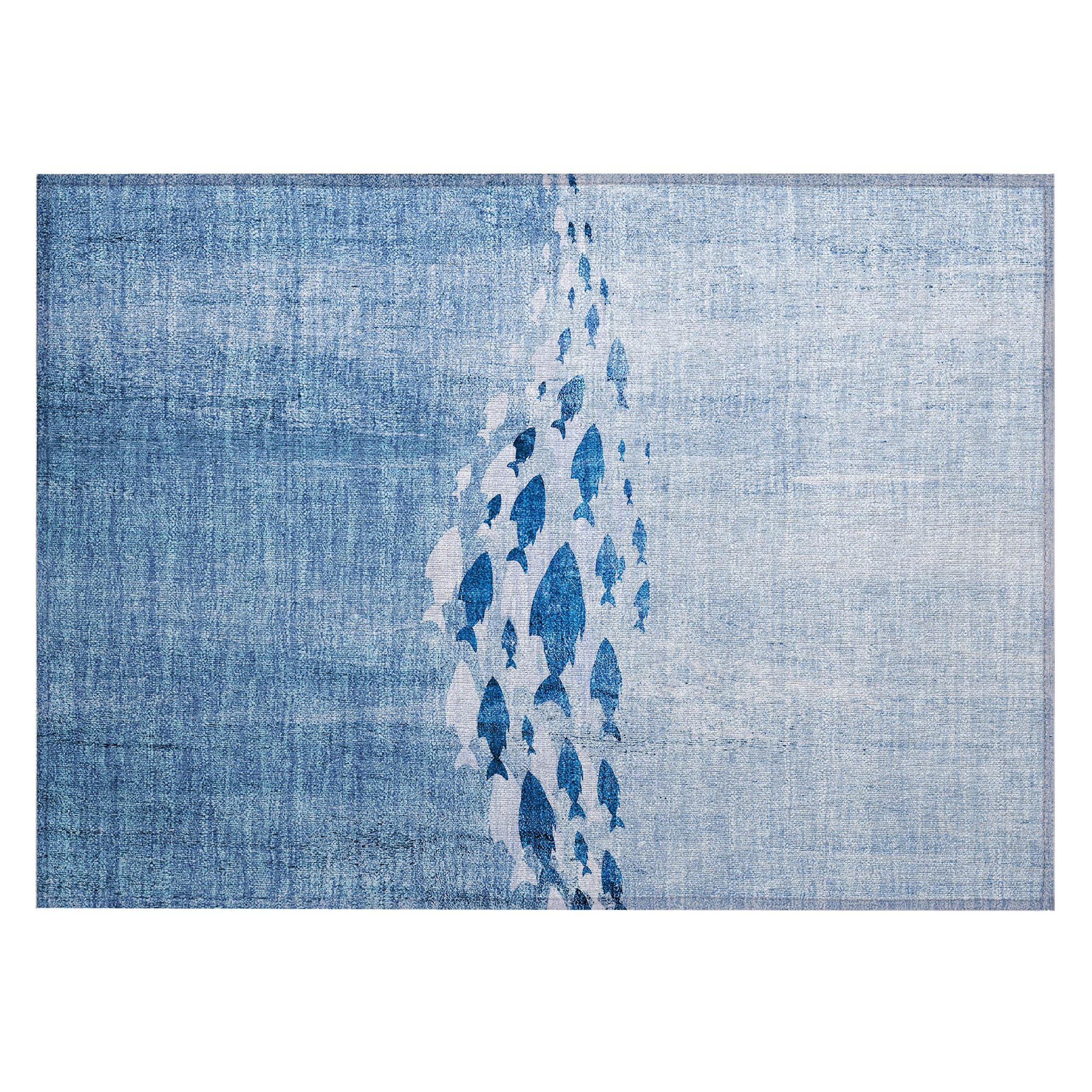 Addison Rugs Chantille ACN627 Blue 1'8" x 2'6" Indoor Outdoor Area Rug, Easy Clean, Machine Washable, Non Shedding, Bedroom, Living Room, Dining Room,