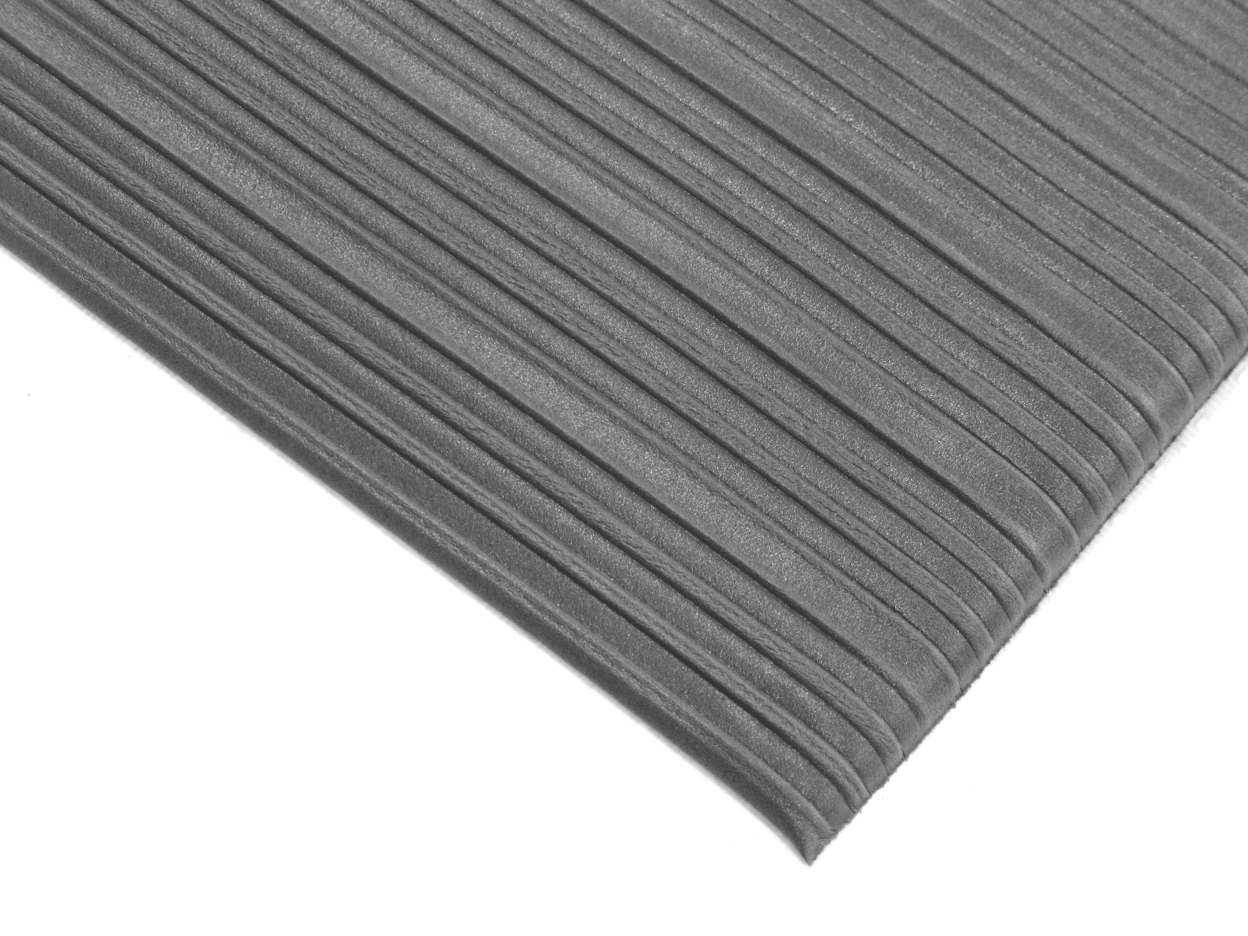 Herco 3' x 4' Vinyl Sponge Anti-Fatigue Mat - Grey