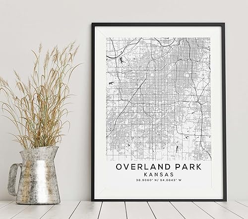 Miniatura 6 de Mapa de Overland Park, Kansas, Light 2 (16x20)