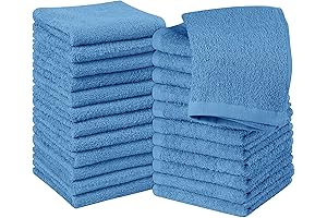 Utopia Towels 24-Pack Premium Cotton Washcloths - Electric Blue
