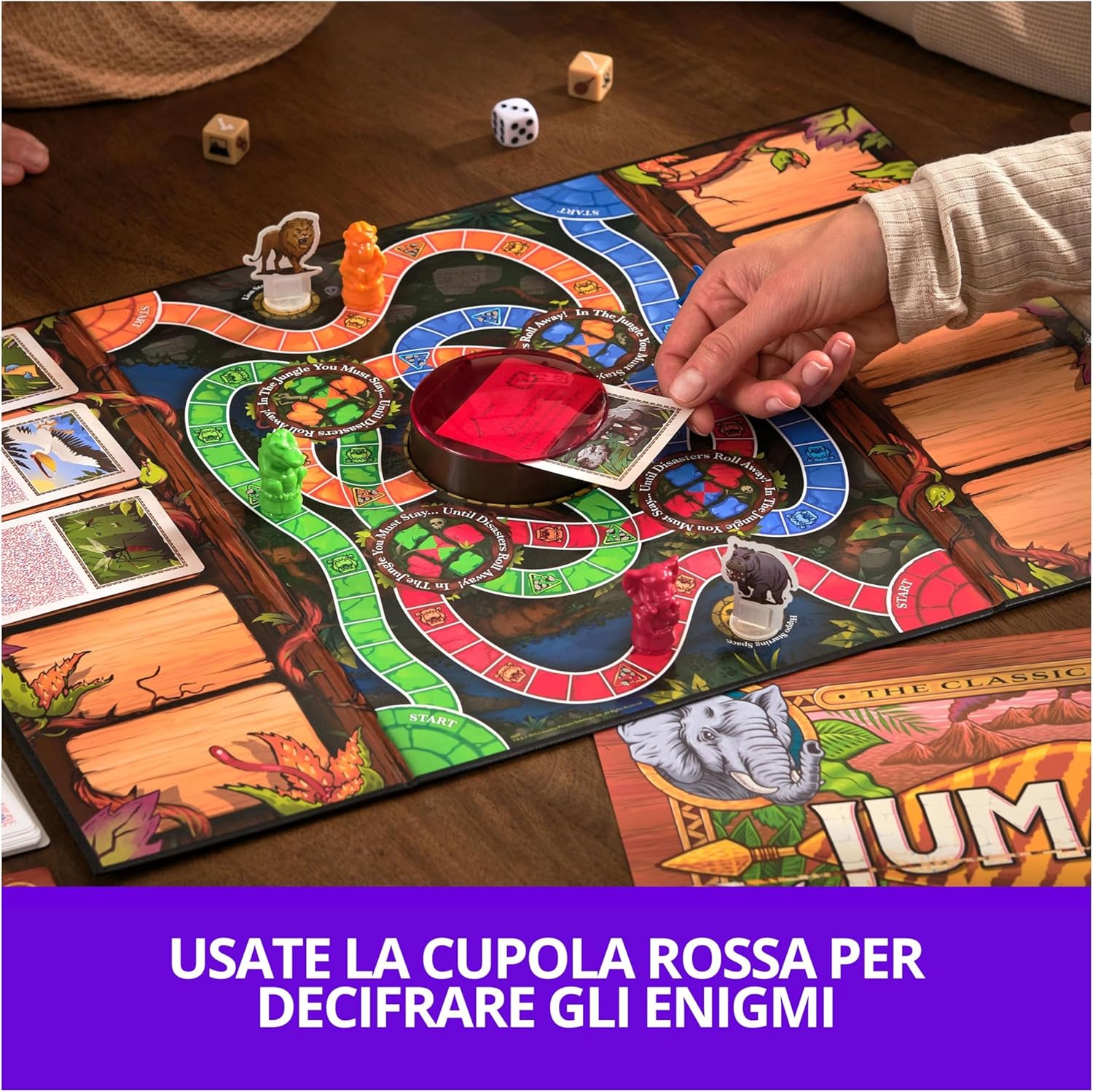 Jumanji The Game, of The Classic Adventure Board Game for Kids and Families Aged 8 and Up, Italian Version