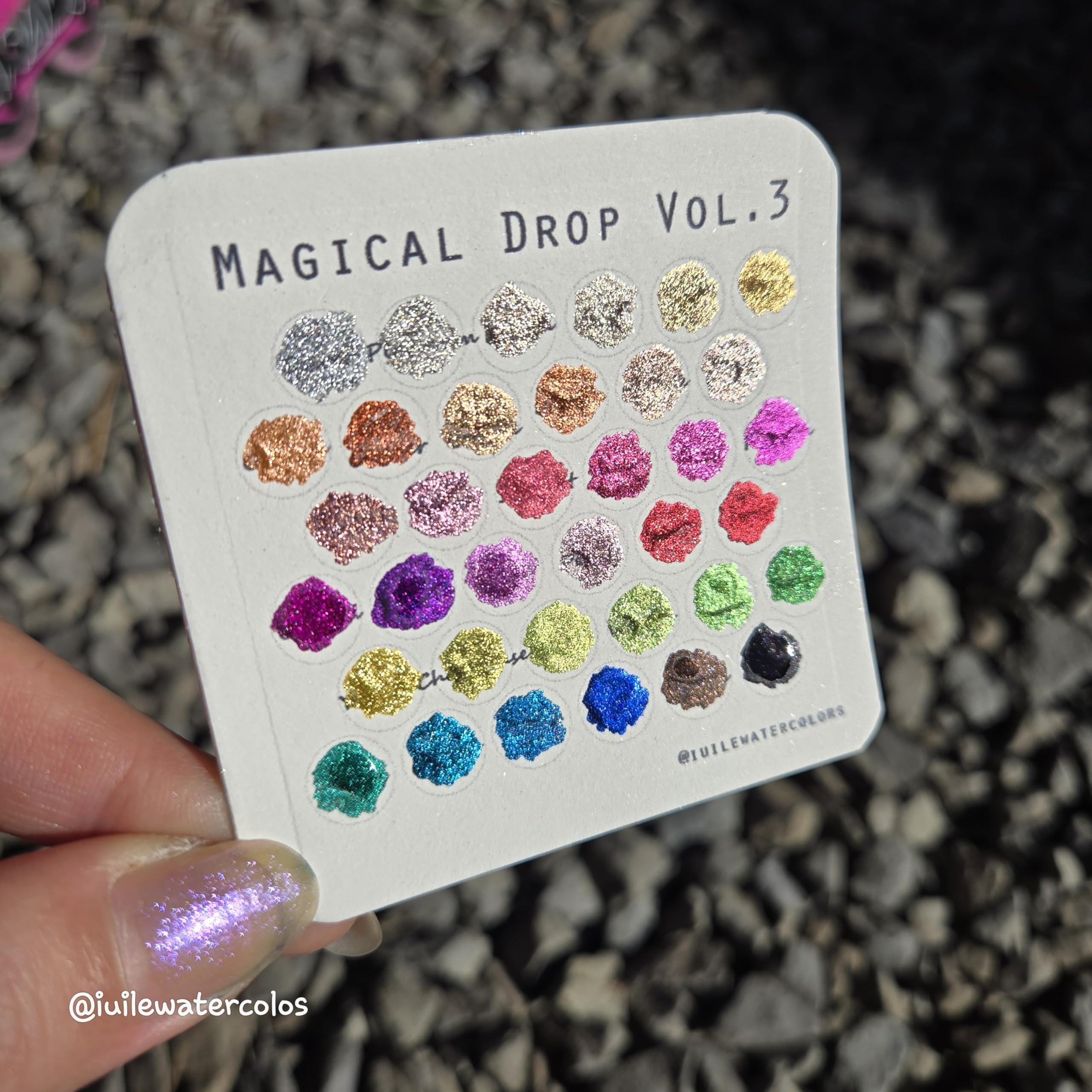 IUILE Handmade Watercolor Paints - Magical Drop Tiny Sampler Tin Set Vol. 2 (36 colors): Magical Drop Vol. 3