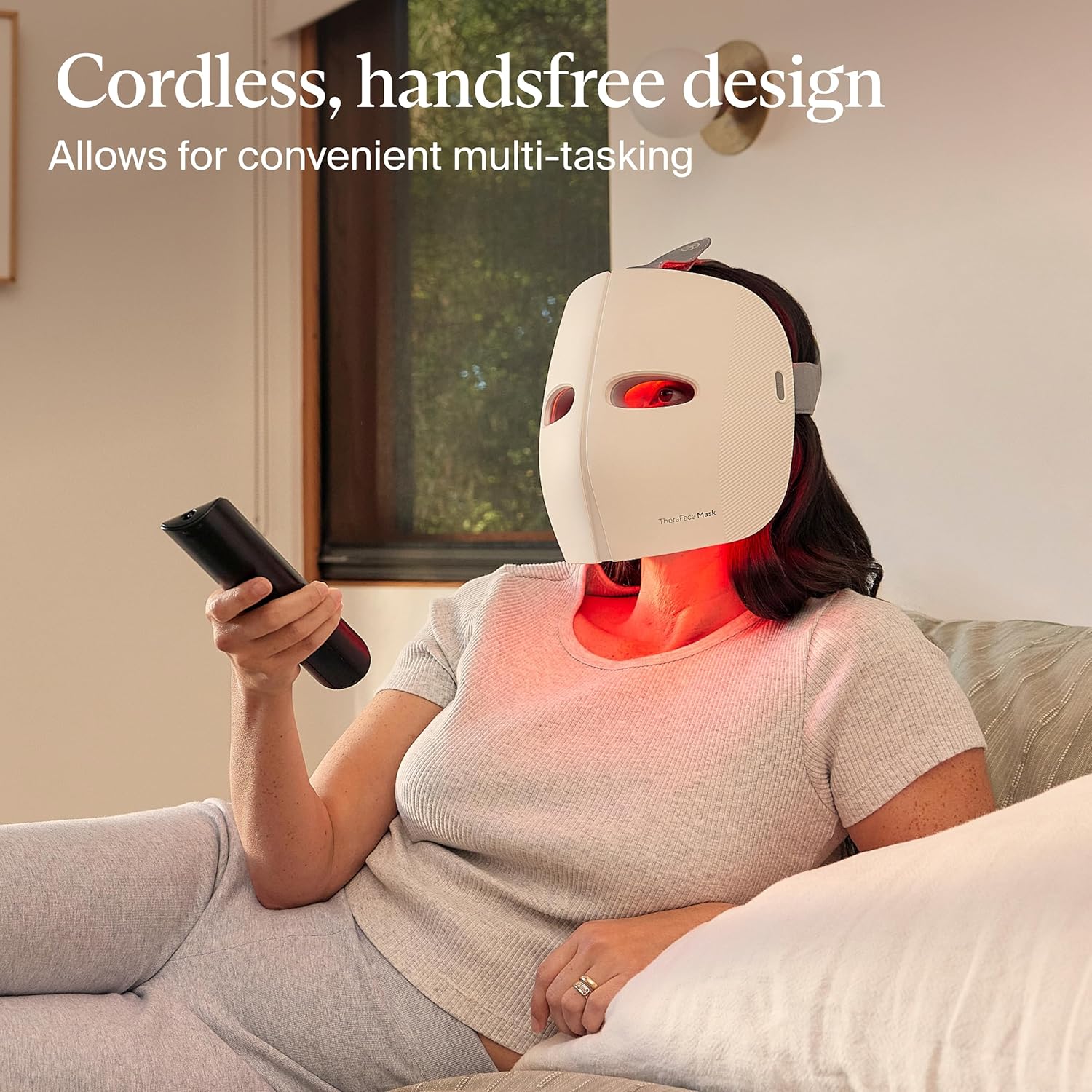 TheraFace Mask by Therabody - LED Light Therapy Skincare Face Mask with Vibrating Massage - Blue & Red Light Therapy and Facial Massager for Wrinkles, Skin Tightening & Dark Spots - FSA Eligible