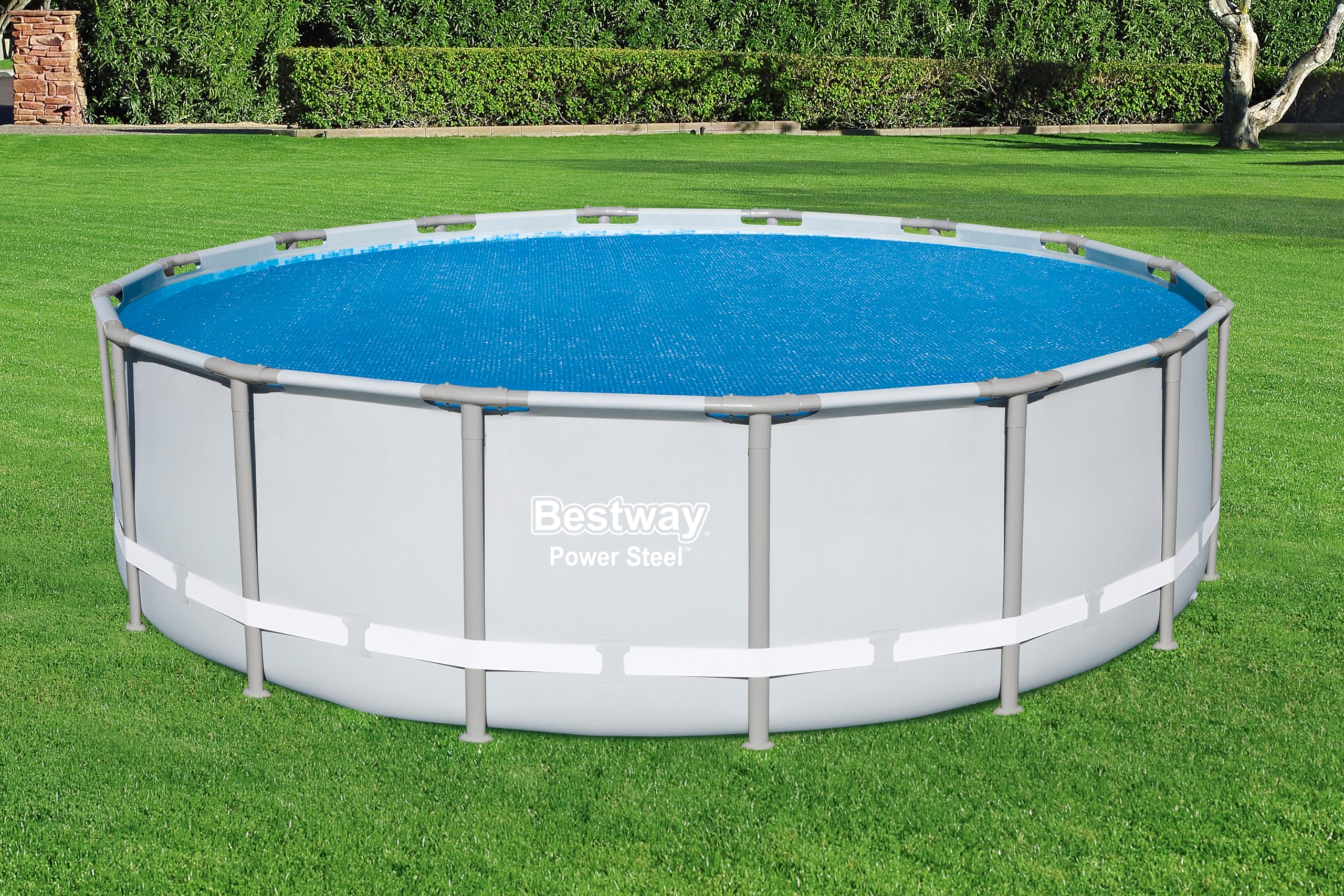 BESTWAY Cobertor Solar Redondo Ø462 cm para Piscinas Redondas de Ø457 cm Azul