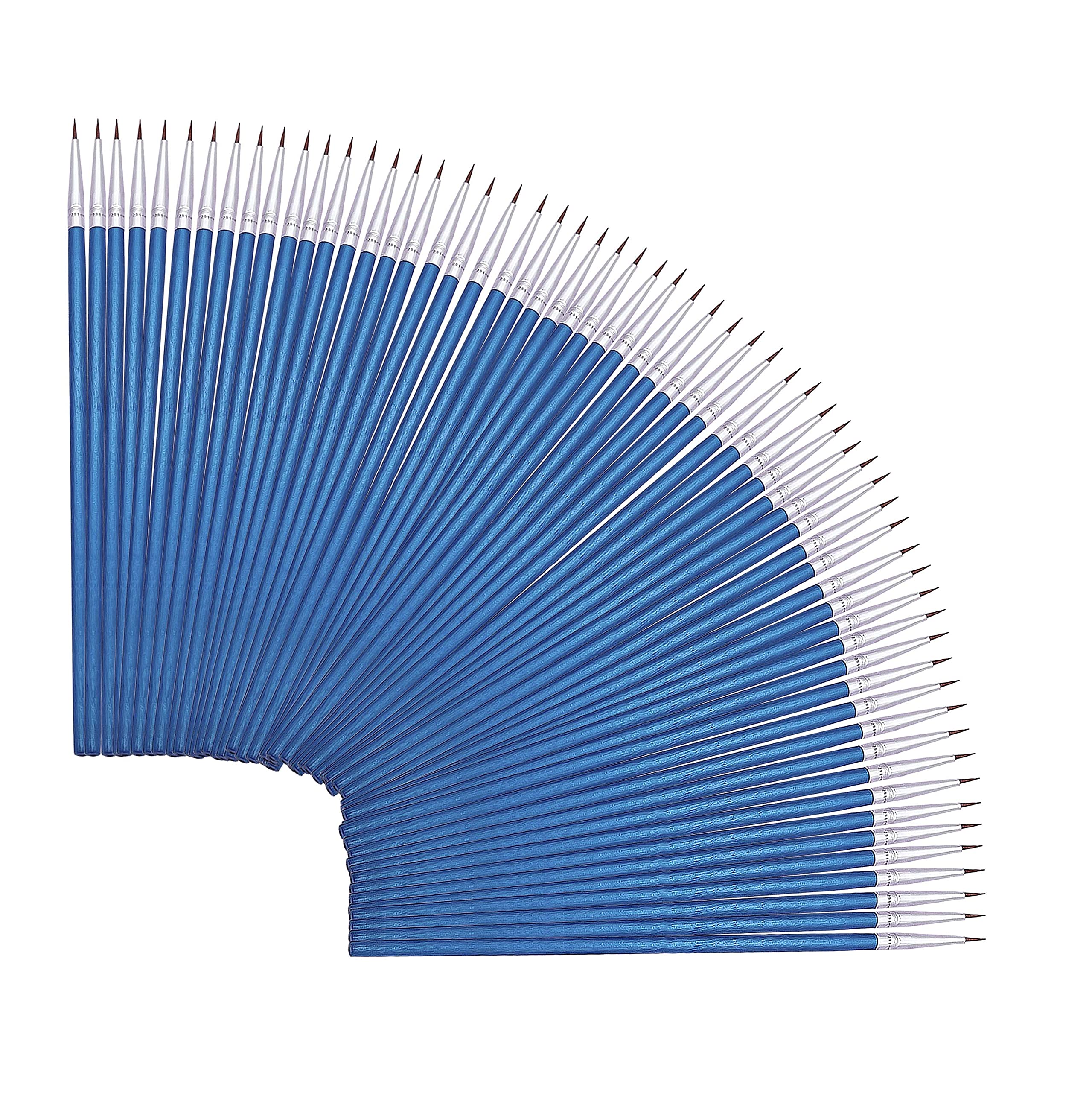 SUNKISTY [60 Pack] Pointed Round Painting Brush,Hand Made Thread Drawing Brush,Detail Paint Brush for Acrylic, Oil and Watercolor (S(#0))