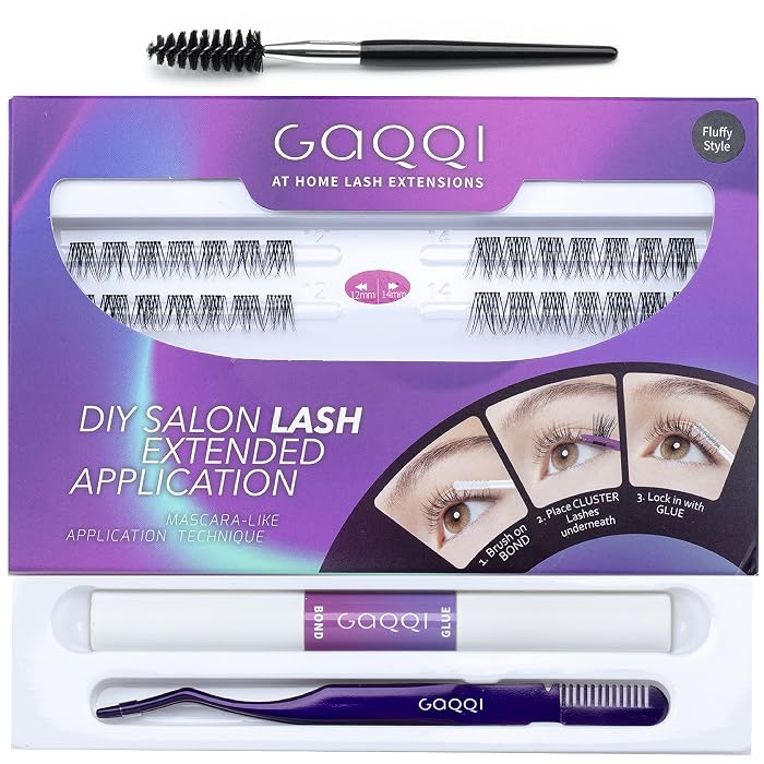 Buy GAQQIDIYLashExtensionKit, 28 PCS WideStem Cluster Lashes with