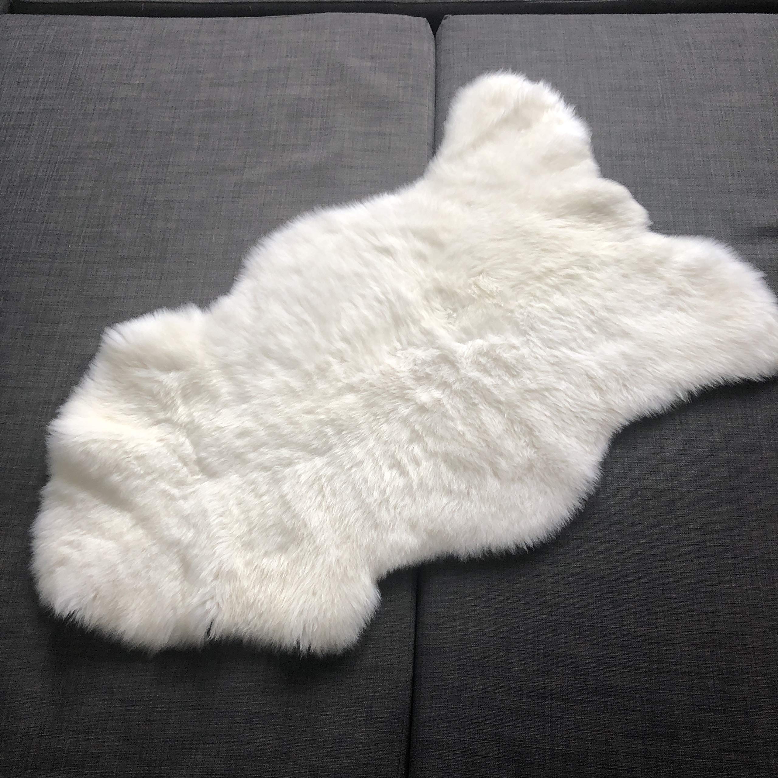 Tapis en peau de mouton blanc crème Wildash London luxueux et doux