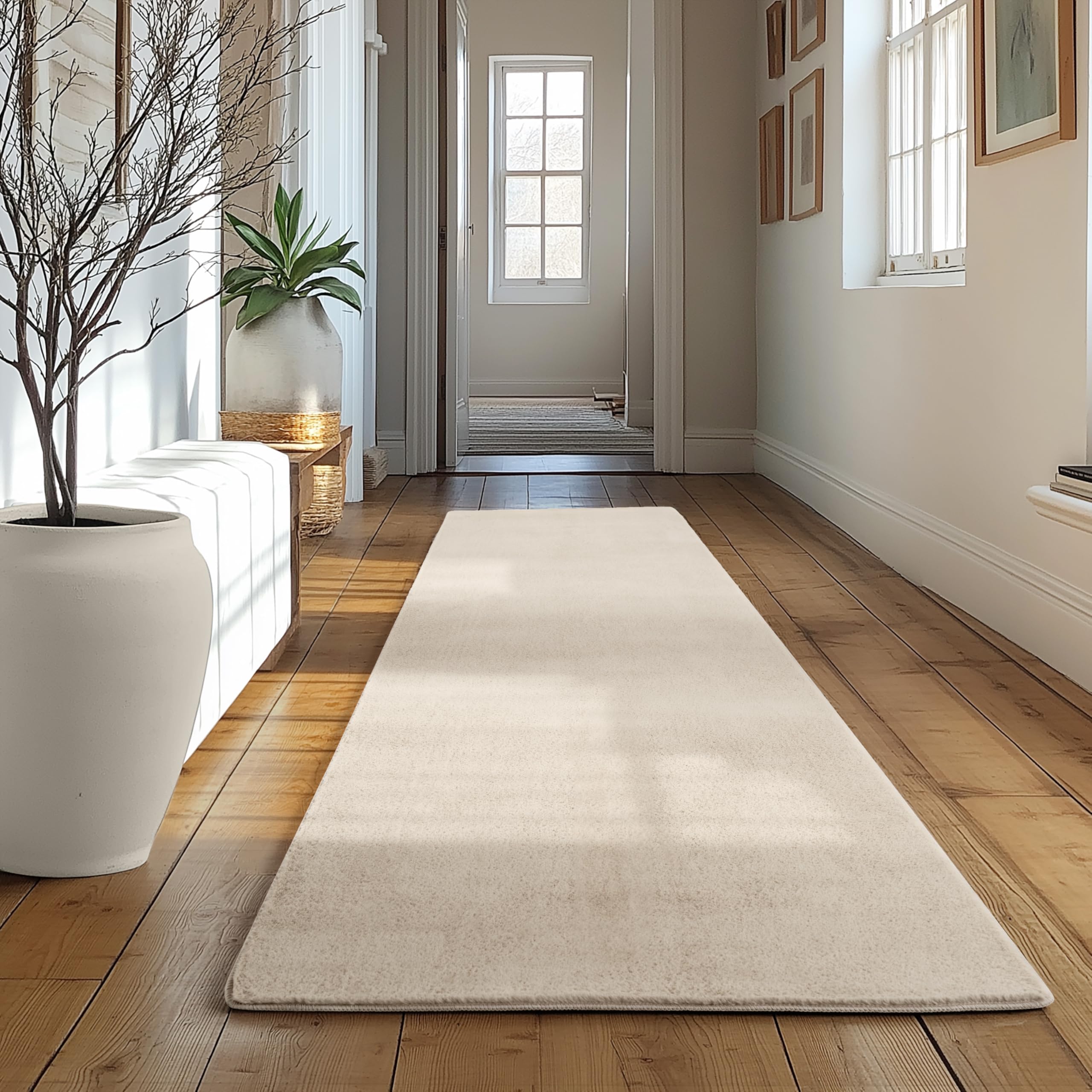 SIMPEX Teppich Wohnzimmer Kurzflor Teppich Waschbar, rund, rutschfest & weich, modernes einfarbiges Design für Wohnzimmer, Schlafzimmer, Küche & Kinderzimmer.
