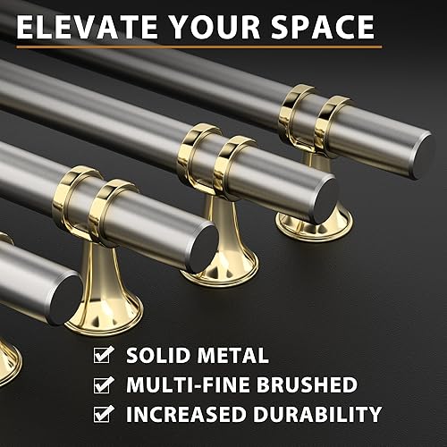 Miniatura 5 de OYX Paquete de 12 tiradores de gabinete de 3 pulgadas para cajones de níquel cepillado