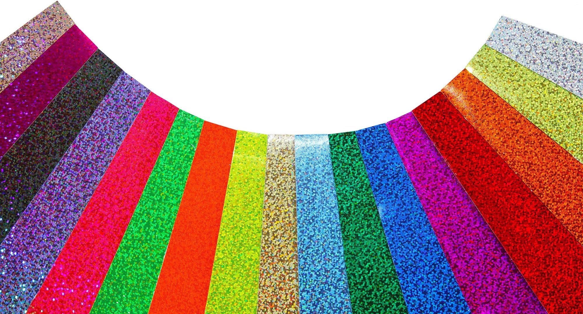Glitter Vinyl Sheets Iridescent Holographic 17 Color Sheets 12" x 12" for Cricut - Indoor & Outdoor Use