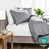 Vista 65 de Bare Home Funda de edredón extra larga – Premium 1800 súper suave – Funda de edredón ligera y fresca – Ropa de cama suave y transpirable