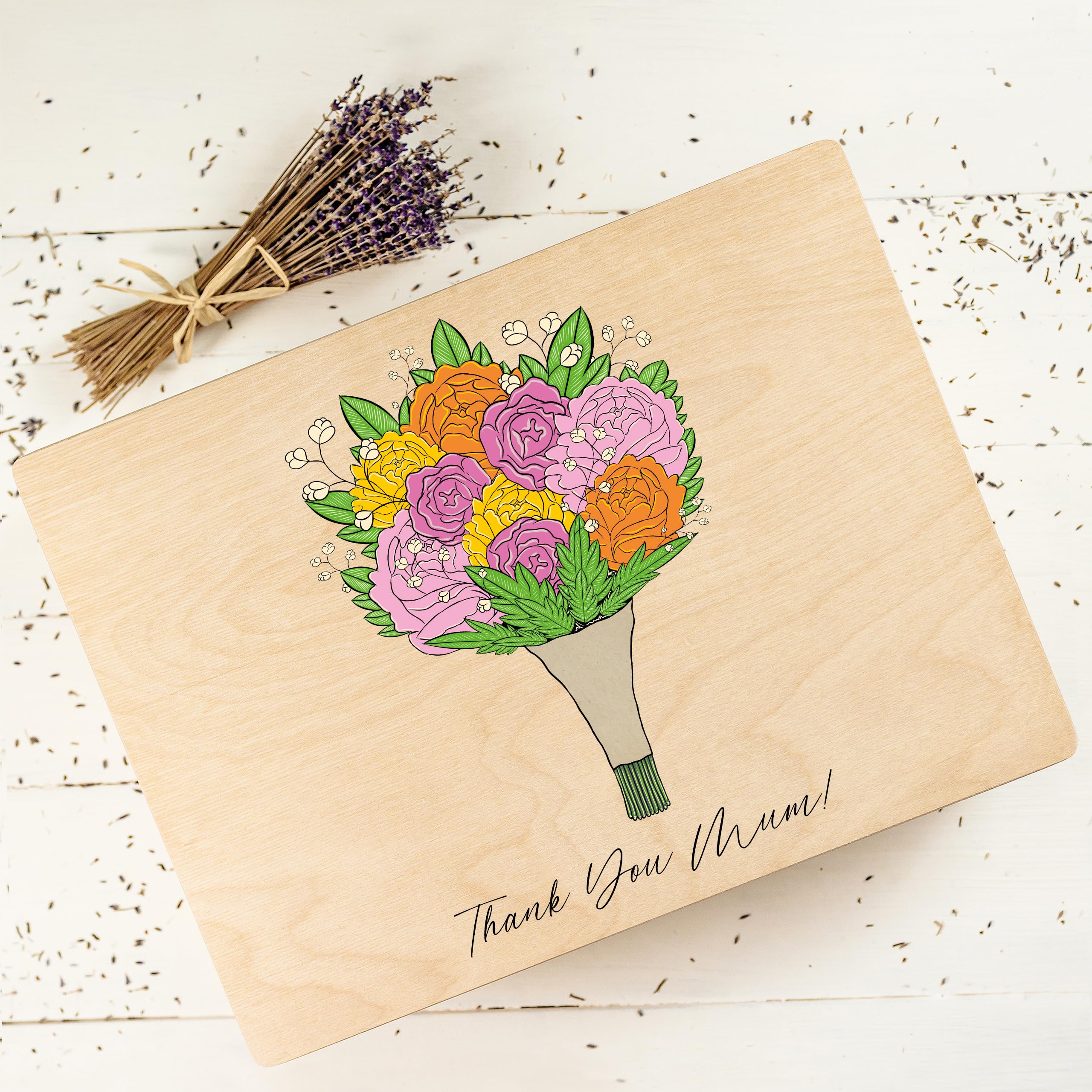 Creative Deco Namenstag Erinnerungsbox Holzkiste Personalisiert 40x30x24cm