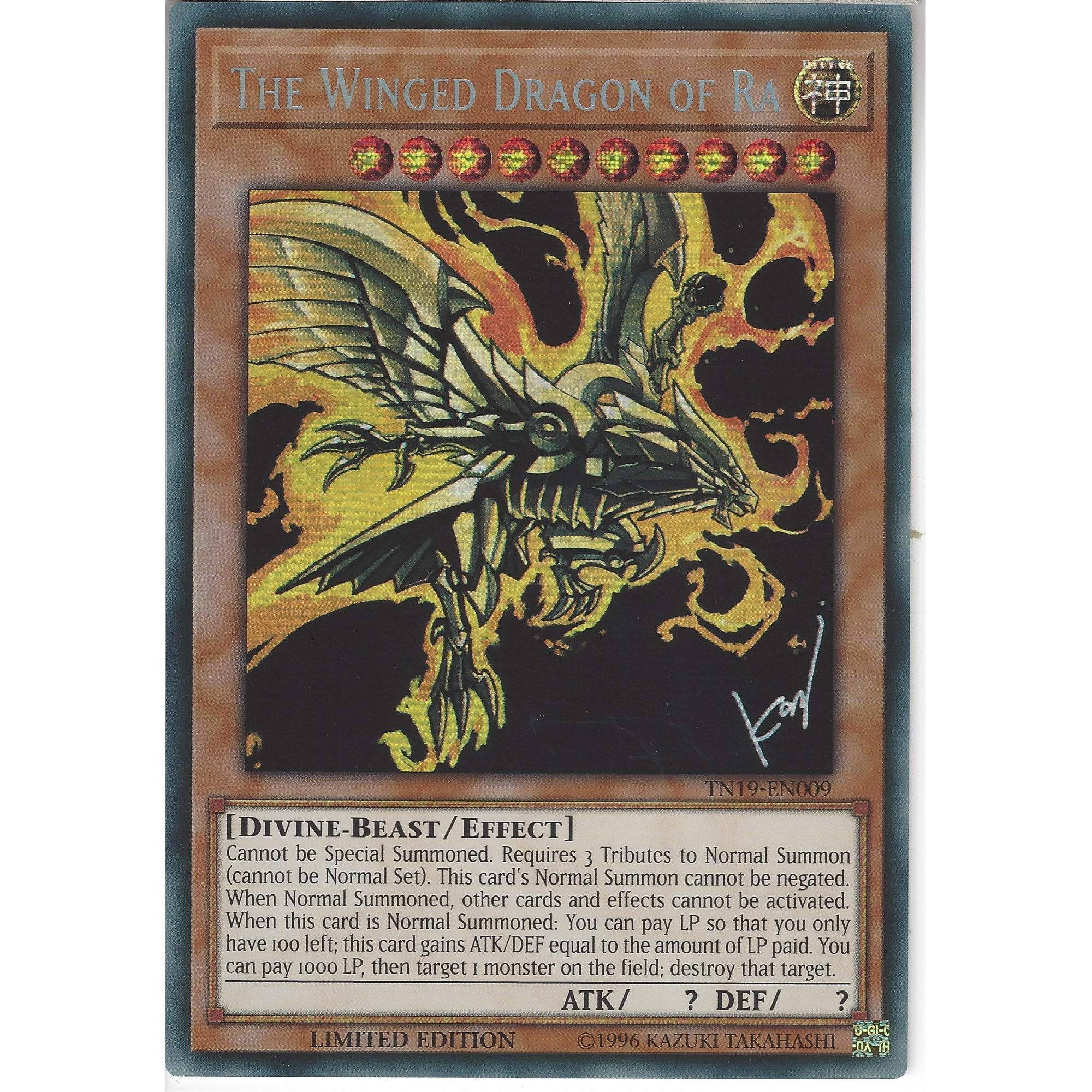 TN19-EN009 Limited Ed The Winged Dragon of Ra Prismatic