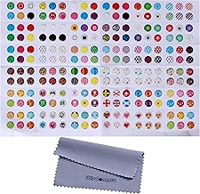 Home Button Stickers, 216 Choices, Polka Dots, Colorful Bubbles, Emojis, Fit Apple iPhone 4s, 5/5c/5s, 6/6 Plus, SE, iPod Touch 4, 5, 6, iPad 3, 4, Mini 2, 3 & Air 2 by Wisdompro (Pattern 1) - coolthings.us