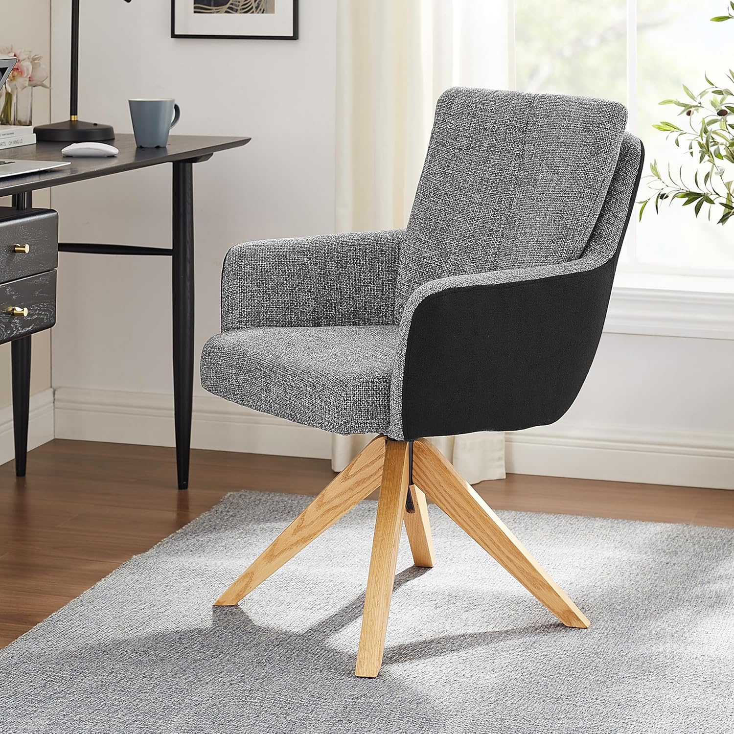 Art Leon Office Chair No Wheels Mid Century Modern Jordan Ubuy