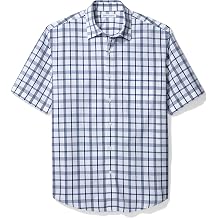 Amazon Essentials Mens Regular-Fit Short-Sleeve Poplin Shirt