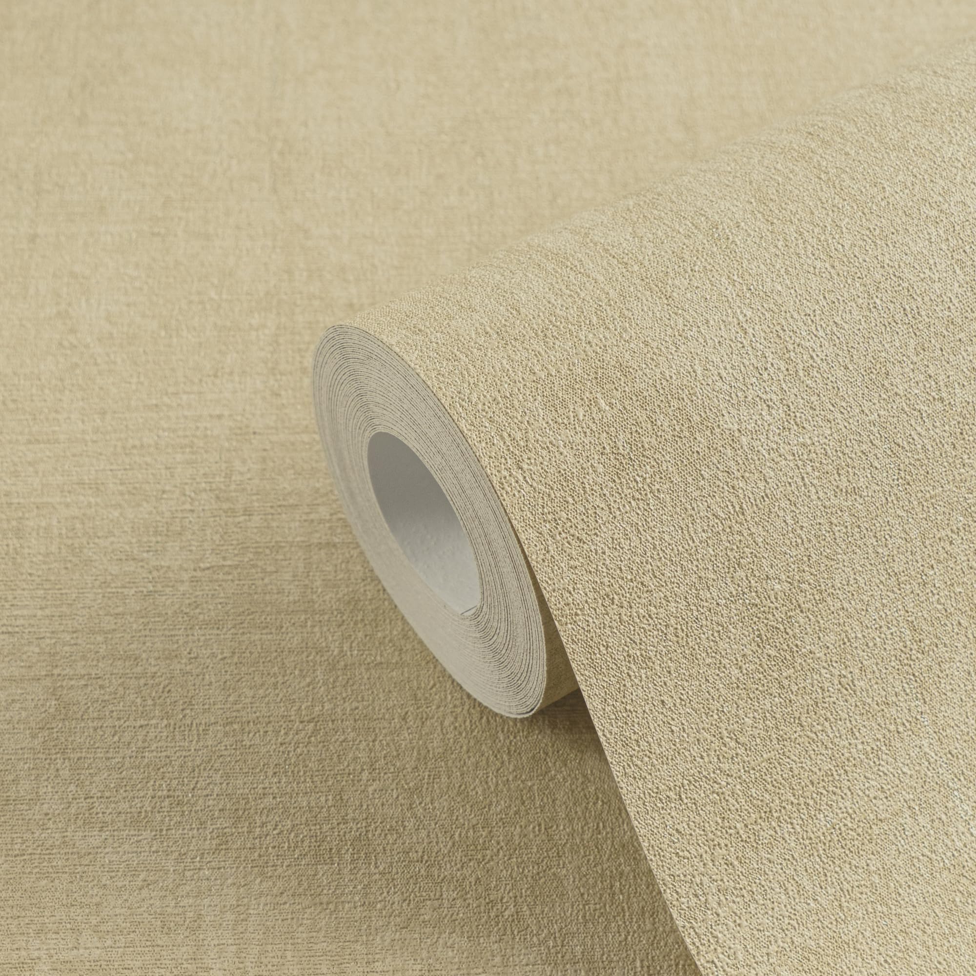 A.S. Création Uni-Vliestapete mit Struktur – Braun, Beige – 10,05 x 0,53 m