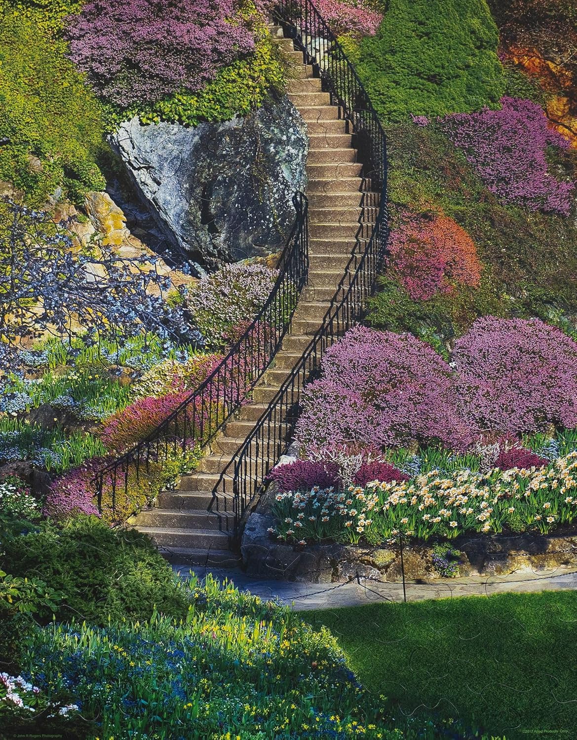 Springbok's Garden Stairway 100 Piece Therapy Puzzles, Ideal for Adults with Dementia, Alzheimer’s or Brain Injury