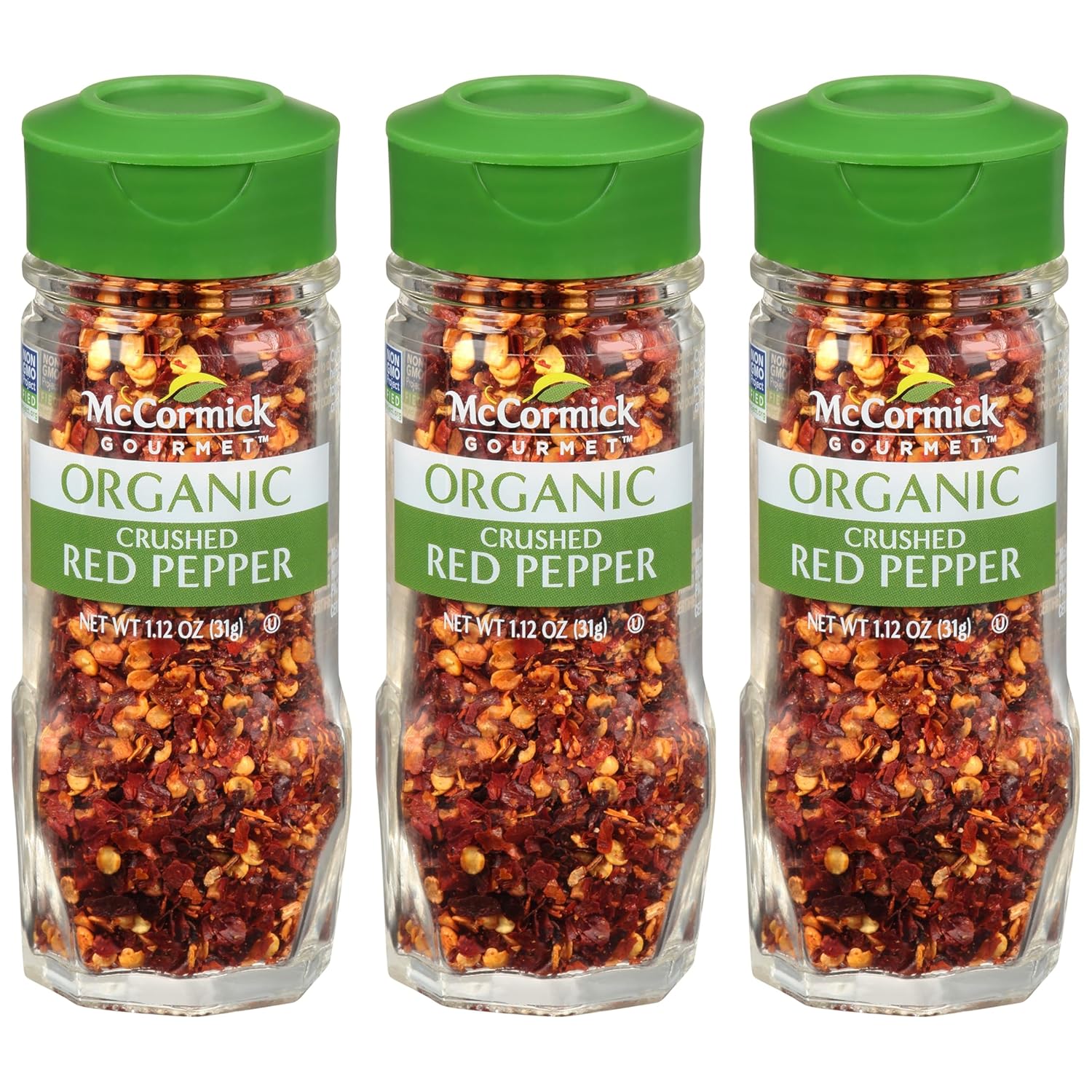 McCormick Gourmet Organic Crushed Red Pepper, 1.12 oz (Pack of 3)