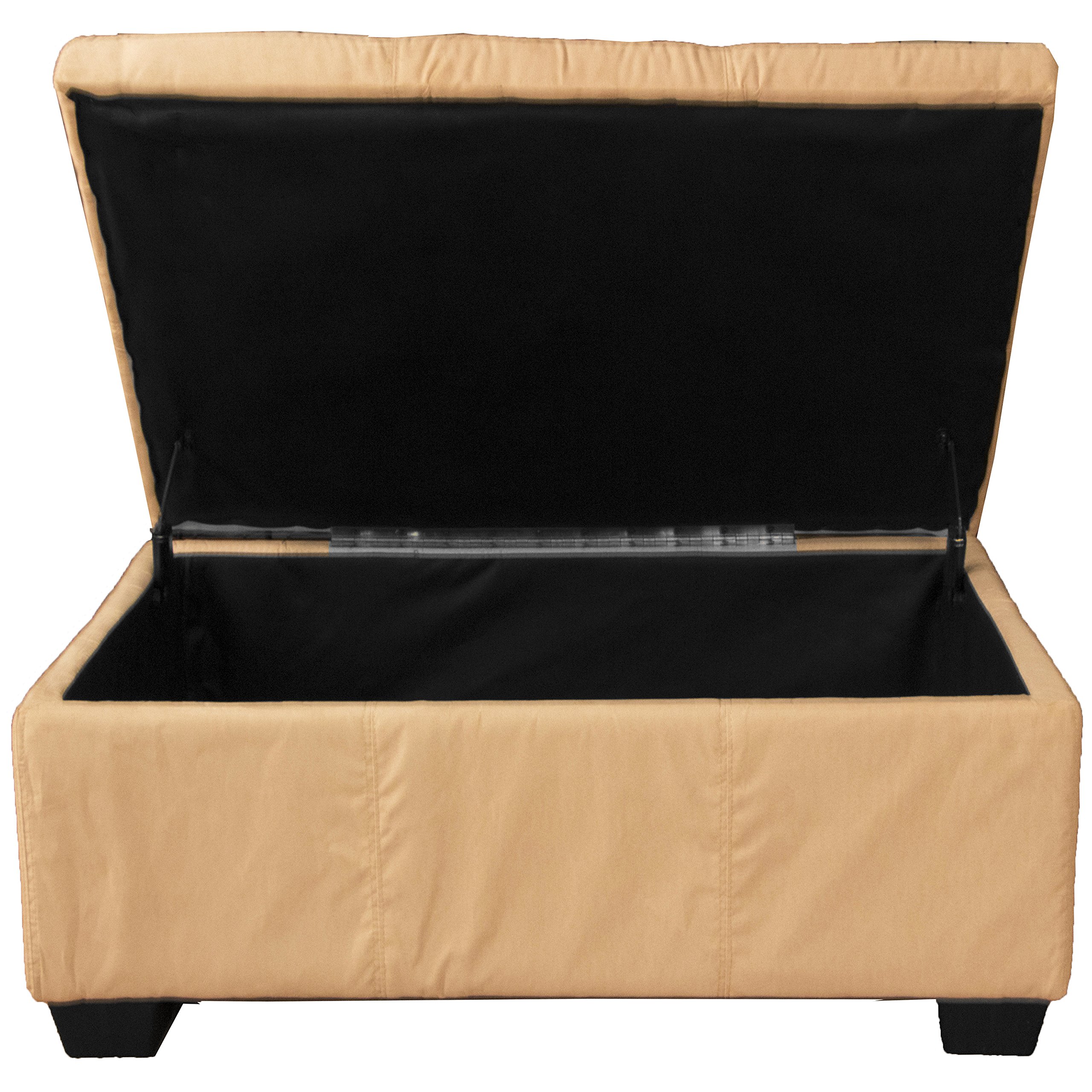 36" x 24" x 18" high Tufted Padded Hinged Storage Ottoman Bench