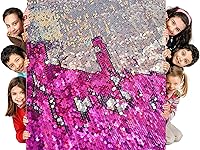 Vista 25 de Tela sensorial de lentejuelas para pared para niños, lentejuelas grandes de 0.2 pulgadas, materiales sensoriales para juegos inquietos para niños