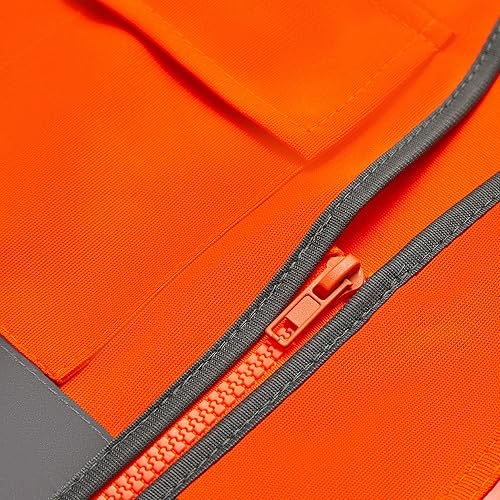 Miniatura 4 de VICRR Chaleco de seguridad de alta visibilidad con bolsillos de tiras reflectantes, chaleco de trabajo para hombres y mujeres