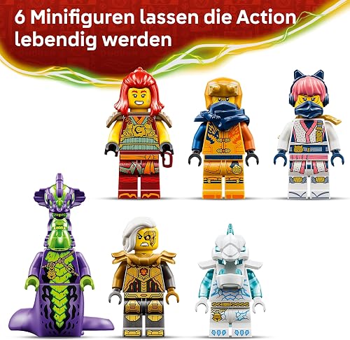 LEGO NINJAGO Wyldfyre's Transforming Dragon Mech Toy - 2in1 Ninja Action Figure w/Empress Beatrix Mech & 6 Minifigures - Birthday Gift for 9+ Year Old Boys & Fans - 71868 - 6