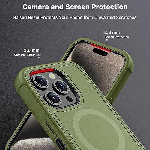 Miniatura 5 de M MYBAT PRO Maverick Series - Funda para iPhone 15 Pro Max con funda de clip para cinturón, compatible con Magsafe con protector de pantalla,