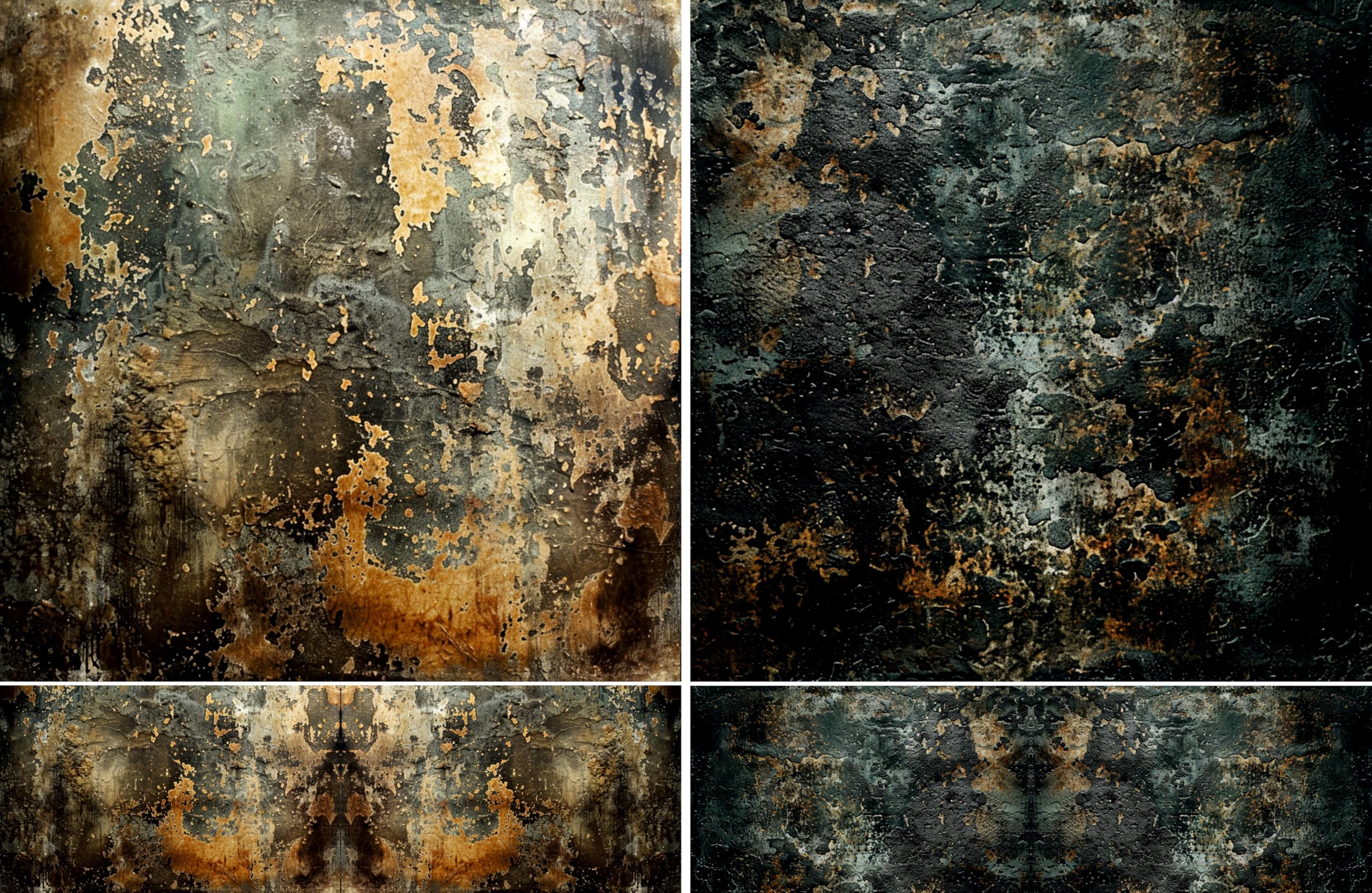Grunge Wand-Reispapier, 29 x 29 cm (2 Stück) – 8 x strukturierte Decoupage-Designs für Collagen, Kartenherstellung und Bastelarbeiten, Decoupage von CRAFT KREATIVELY