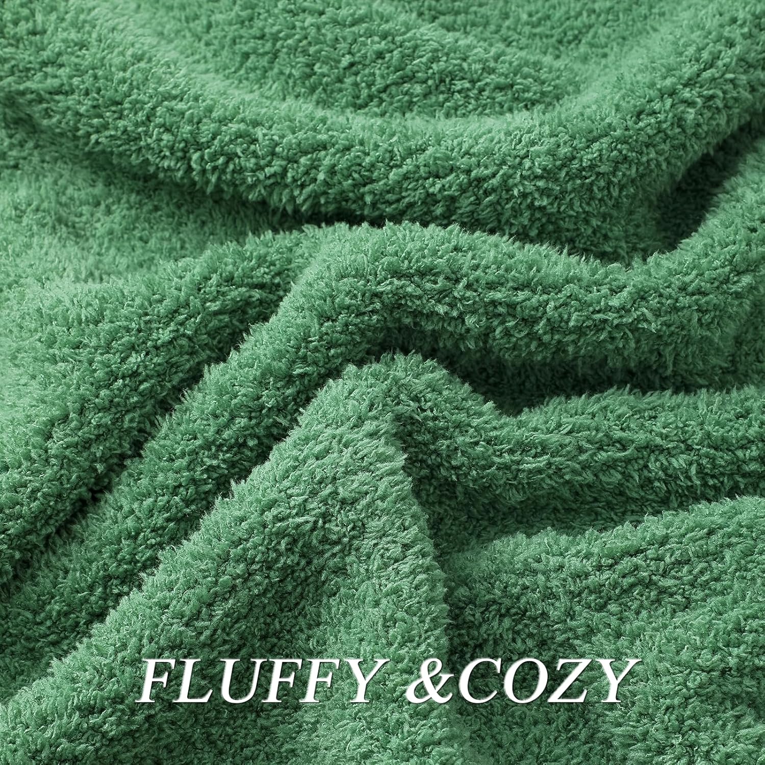 bearberry Super Soft Fluffy Throw Blanket Lightweight Cozy Warm Throw Blankets for Couch Bed Sofa All Season (Avocado Green, 50”x60”) - Image 3