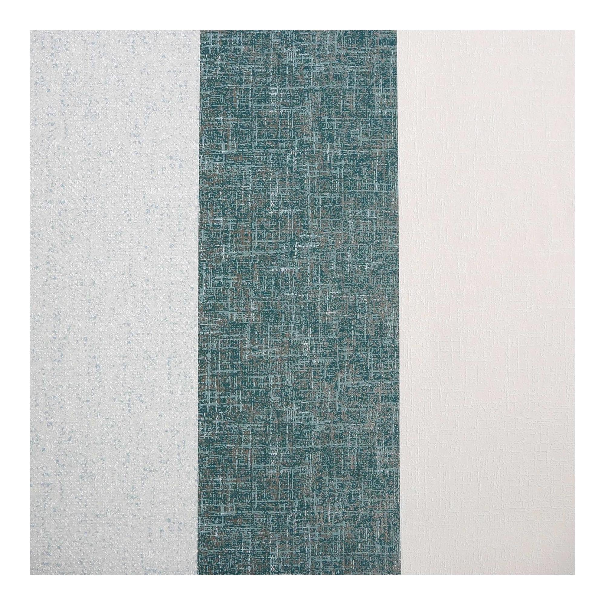Superfresco Meadow Stripe Teal/Rose Gold Striped Wallpaper | Paste the Paper | Blue Stripe | Eco-Friendly