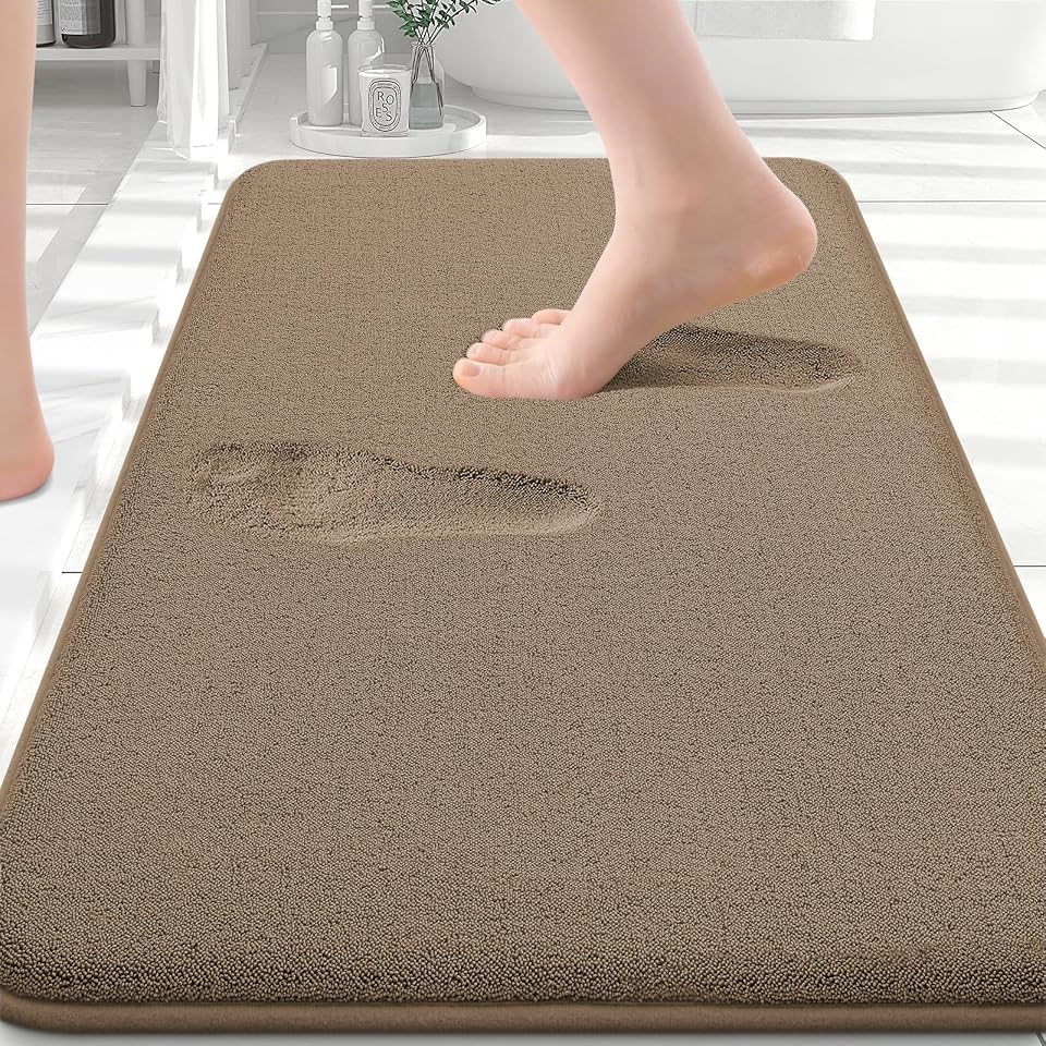 Smiry Memory Foam Bath Mat 30x20, Extra Soft Absorbent Bathroom Rugs