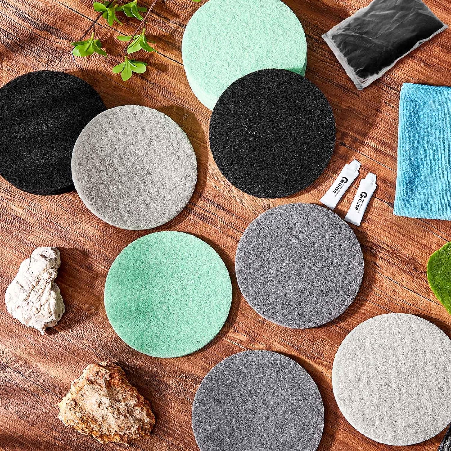 26 Pcs Canister Filter Media Replacement Kit Compatible with Fluval Fx4 Fx5 Fx6 Include Foam Filter Pads, Aquarium Maintenance Water Polishing Pads, Silicone Lubricant, Towels