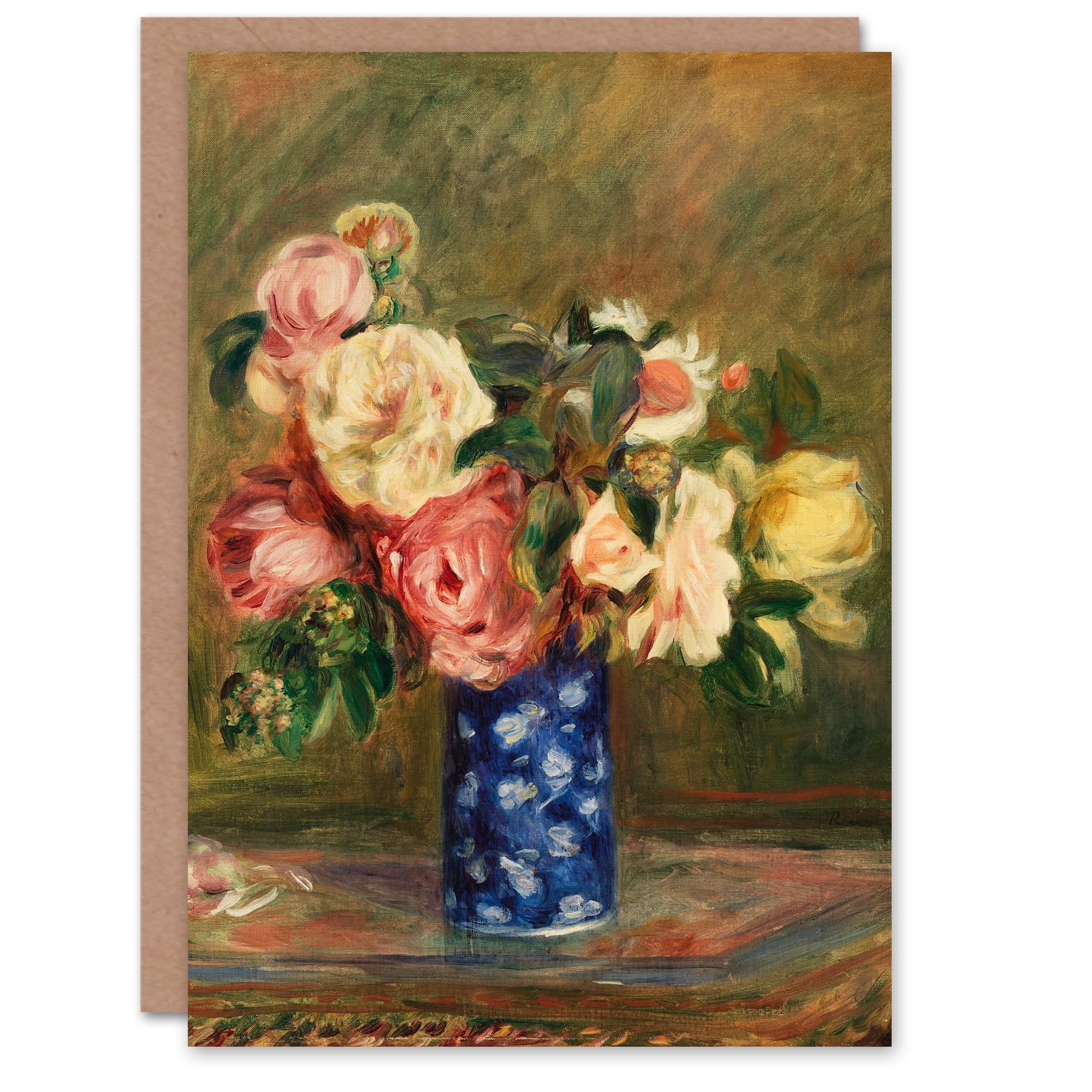 Artery8 Pierre Auguste Renoir Art Card Bouquet of Roses