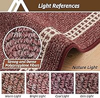 Vista 9 de COSY HOMEER Alfombras de cocina antideslizantes 20x30/20x48 pulgadas Tapete grueso de polipropileno para estar de pie en el hogar, lavable a Rojo