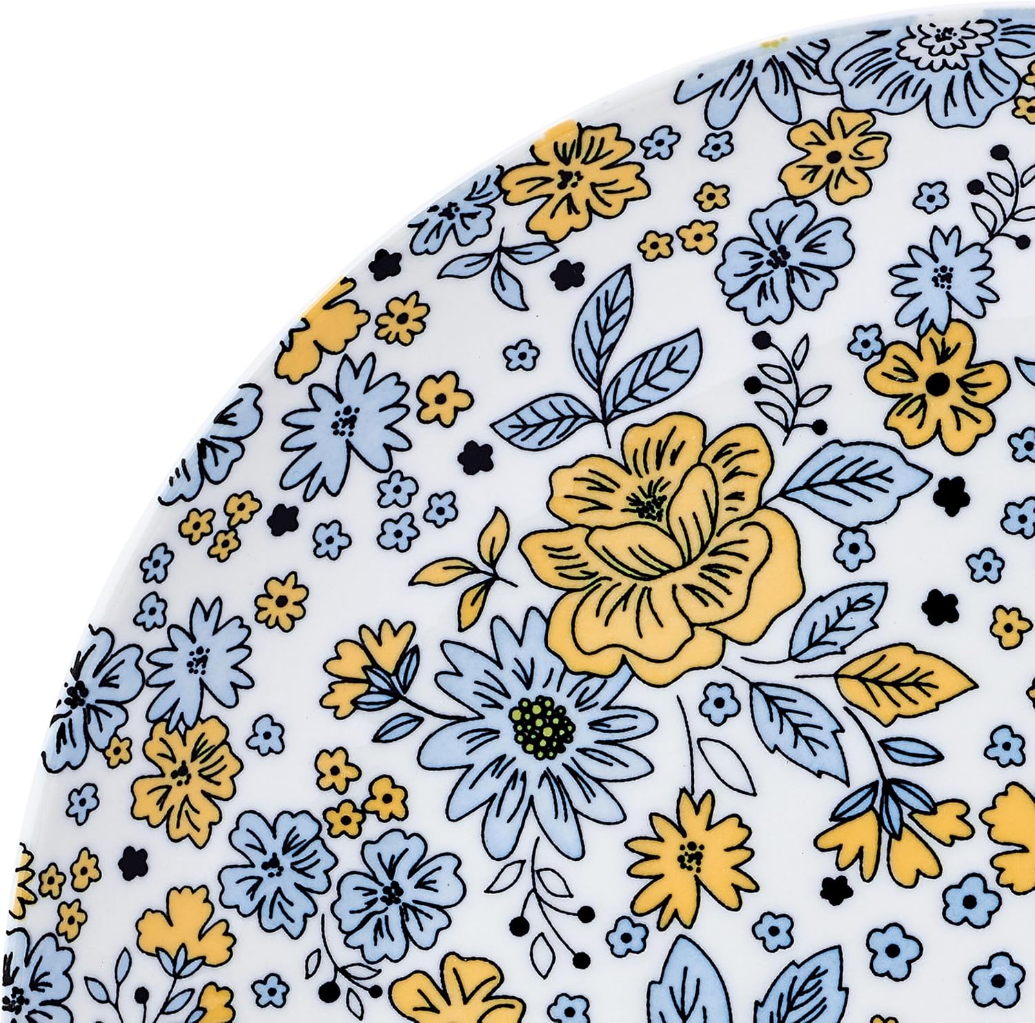 Pfaltzgtraff Vibrant Garden 12 Piece Floral Stoneware Dinnerware Plate Bowl Dish Set, Service for 4