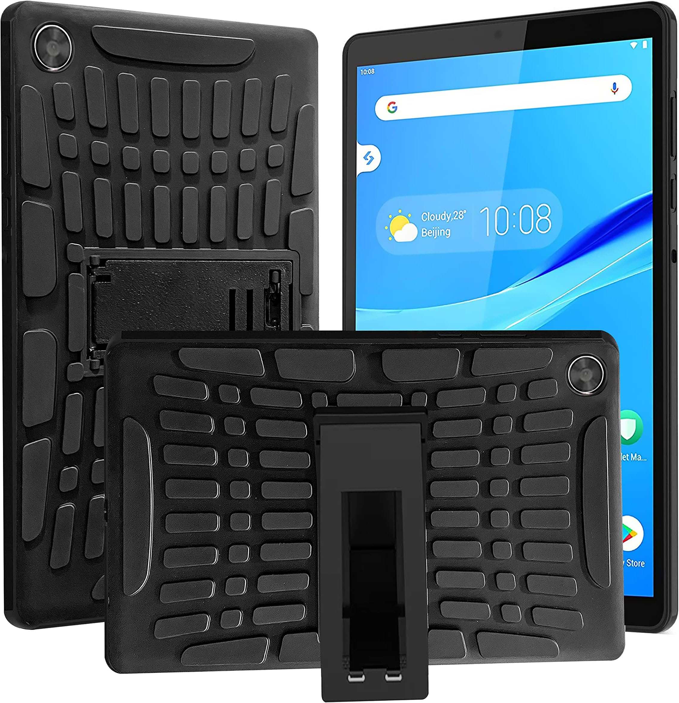 TGK Defender Stand Back Case Cover for Lenovo Tab M8 HD 2nd Gen/Tab M8 HD 3rd Gen 8 inch, Black