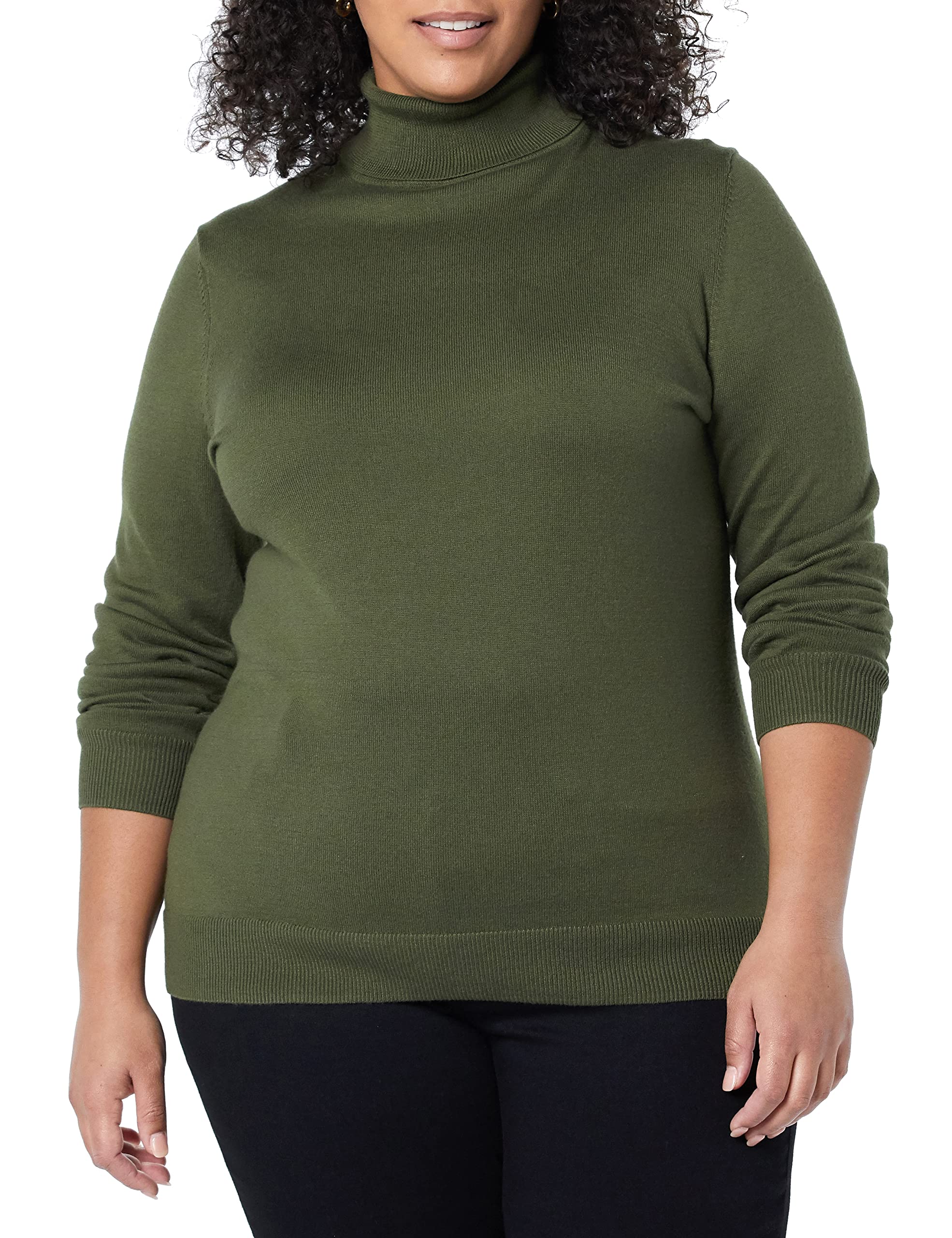 Amazon Essentials Maglione A Collo Alto E Maniche Lunghe Leggero con vestibilità Classica (Taglie Forti Disponibili) Donna