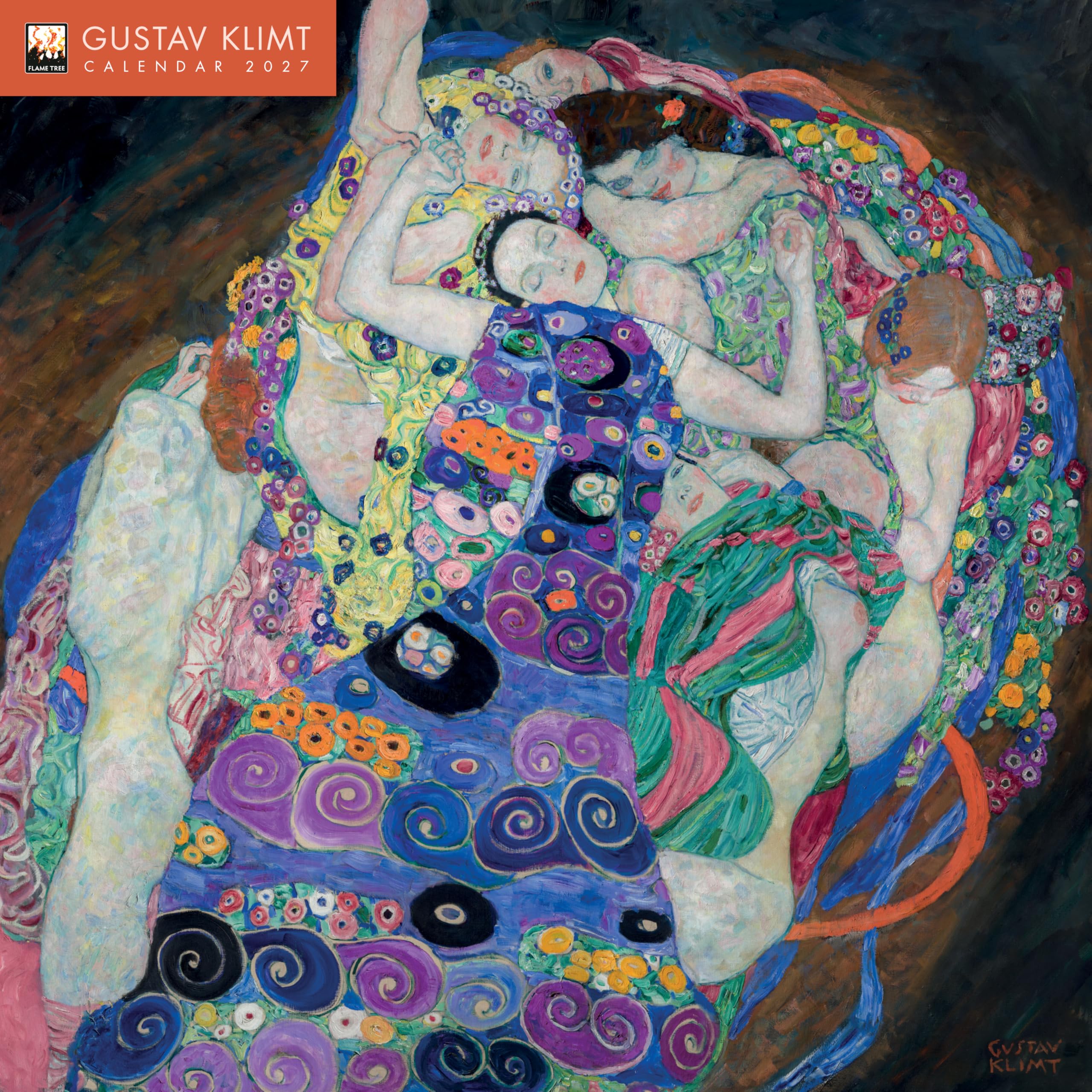 Gustav Klimt Wall Calendar 2027 (Art Calendar): Original Flame Tree Publishing-Kalender [Kalender]
