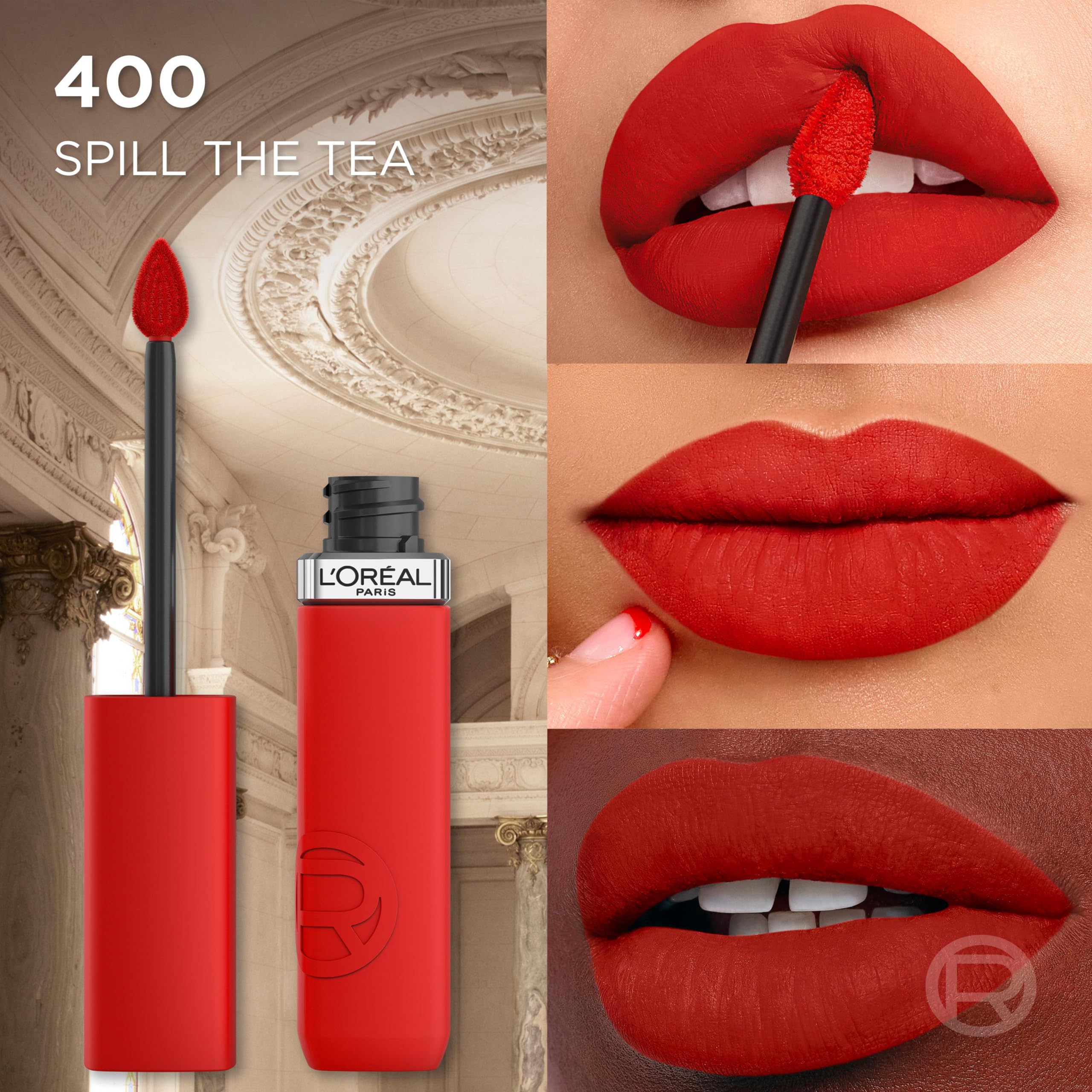 L'Oréal Paris Liquid Lipstick, Intense Colour, Longwear Matte Formula with Hyaluronic Acid, Transfer- and Smudge-Resistant - Image 4