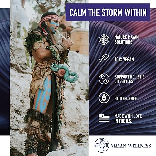 Miniatura 4 de Hongos mayas  Melena de león 500 mg  Guayusa 500 mg  Ashwagandha 500 mg  Suplemento para calma mental, enfoque, cerebro y apoyo de memoria. Vegano,