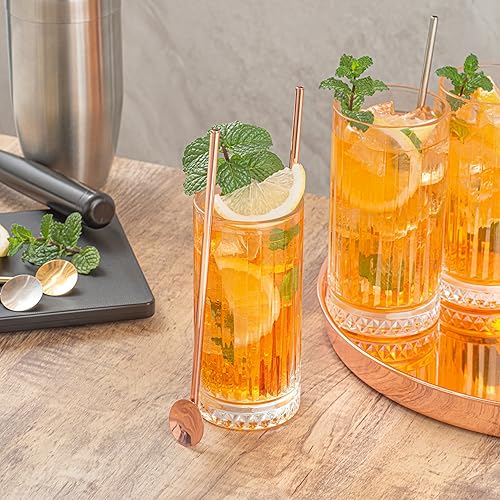 Miniatura 5 de Restaurantware Bar Lux - Pajitas de cuchara de 7.5 pulgadas, 2 popotes de cóctel reutilizables de grado alimenticio, cuchara incorporada, lavable en