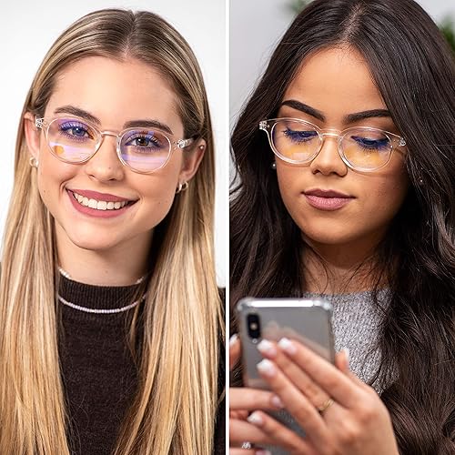 Miniatura 6 de Readerest Lentes de lectura con bloqueo de luz azul (transparente, aumento de 1.75), anteojos para computadora con lente reflectante fina,