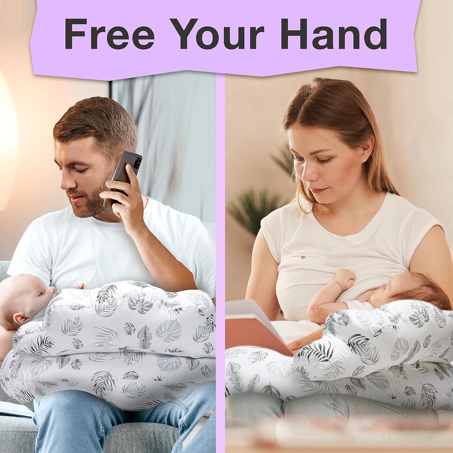 Boppy Pillow Baby Feeding Support Pillow Wedge-Shaped Nursing