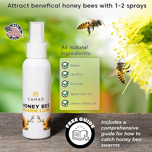 Miniatura 2 de Camas Pollinator Supply - Señuelo de enjambre de abeja de miel, botella de 2 onzas para uso de apicultores en atraer naturalmente nuevas colonias